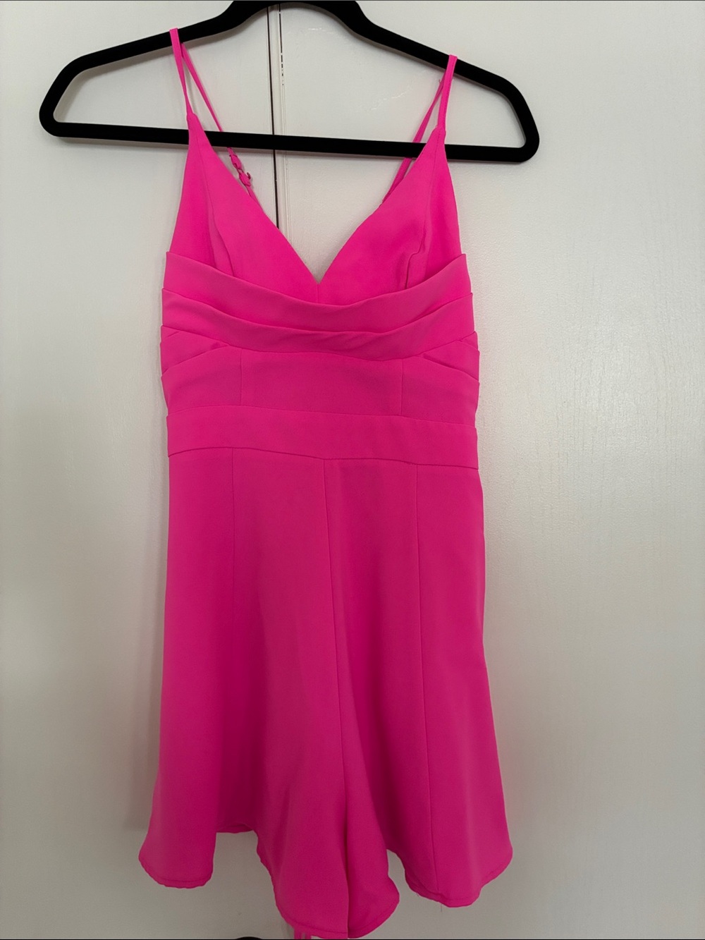 DO+BE Vibrant Hot Pink Dress with Spaghetti Tie